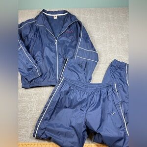 Vintage 90s 00s Y2K Nike Sweat Track Wind Suit Blue Mens Size XL